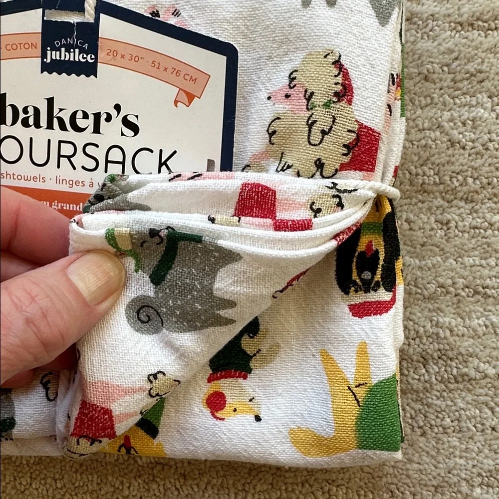 Danica Jubilee Floursack Dishtowels (Set of 3) | Yule Dog Christmas